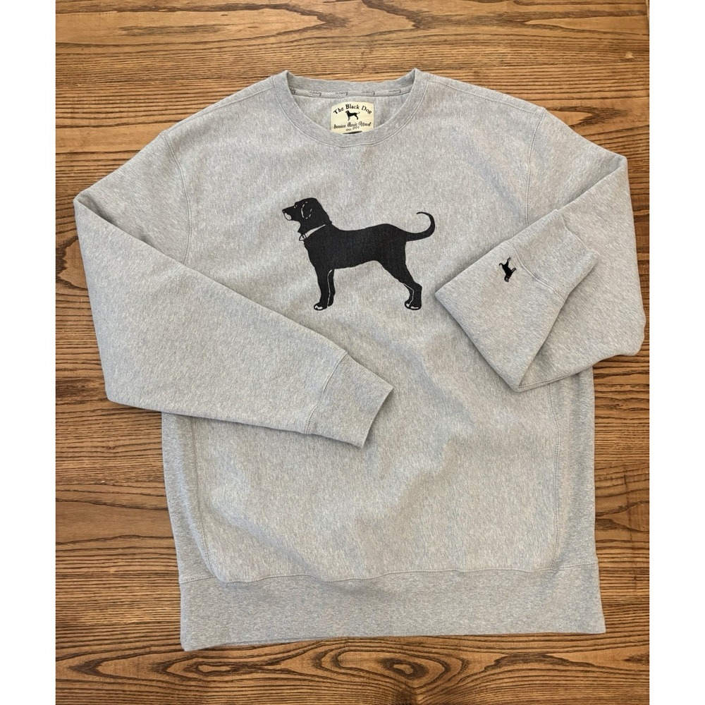 The Black Dog Men's 3XL  Classic Heavyweight Crewneck Sweatshirt Grey